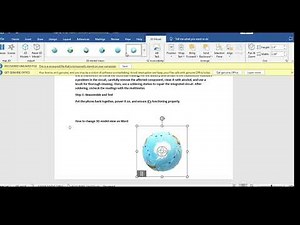 How to change 3D model view on Word