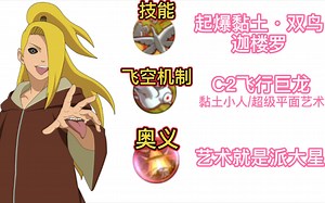 【三月高招A】秽土迪达拉全技能浅析！技能范围压场追踪，伤害爆炸！奥义抓取艺术就是派大星！