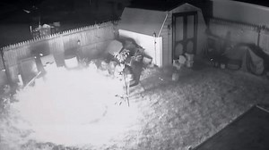 Close call – Fire pit suddenly explodes in man's face