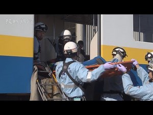 脱線想定し訓練 関東鉄道・常総線