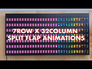 7Row x 32Column Split Flap animations