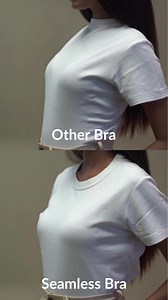 5.9K views · 197 reactions | A raw footage of our Seamless Bra vs. the rest with the same white t-shirt – watch the visible difference.  Say goodbye to bra lines and hello to seamless perfection! DM us to shop now! | SHAPE | Facebook