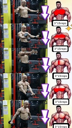 "Dumbbell Standing Chest Workout: 5 Unique Variations for Maximum Gain!"#shorts #fitness #gym