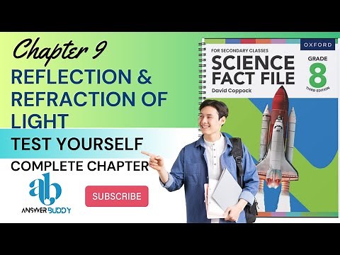 Science Fact File Grade 8 | Chapter # 9, Reflection and Refraction of Light | Test Yourself Q/A