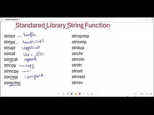 Standard library string functions
