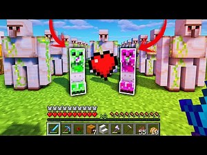 👉 EL BEBE CREEPER invoca a un EJERCITO DE IRON GOLEMS en MINECRAFT 1.14!