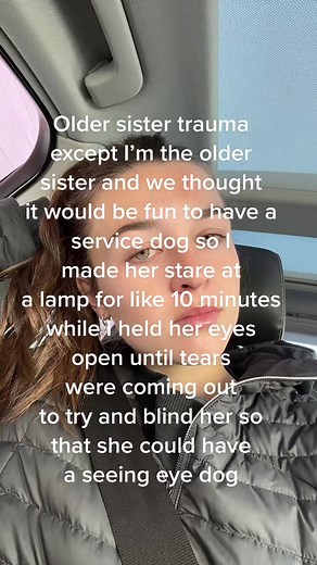 It didn’t work thank god but in my defense she was totally up for it 🤷‍♀️🤦🏼‍♀️ #trauma #oldersistertrauma #servicedog #fyp
