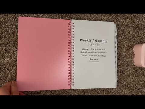 ASMR Flipping Through A 2025 Planner | (No Talking)