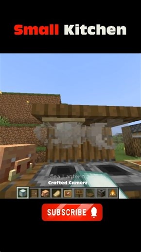 Small Kitchen Build You Can Make in 60 Seconds 😍 #minecraft #minecraftshorts