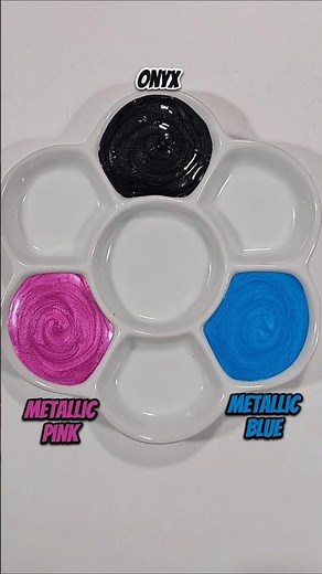 Metallic Pink + Onyx + Metallic Blue - Cyber Pearl Drift