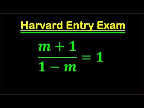 A Tricky Harvard Entry Math Exam Question | Solve for m