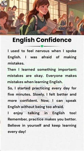 How to Build Confidence in English Speaking 📖 | English Reading and Listening Practice | #english