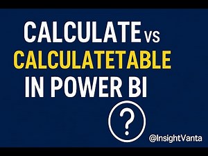 Power BI Dax functions: CALCULATE vs CALCULATETABLE Explained with Examples
