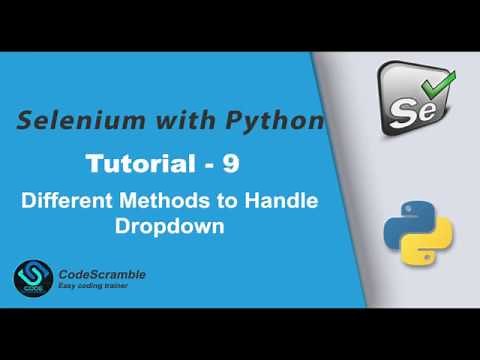 How to Handle Dropdown in Selenium Webdriver using Python
