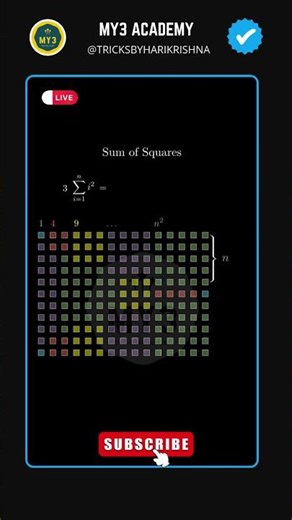 1² + 2² + 3² + … + n² Formula Trick | Competitive Exams #shorts
