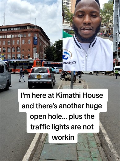 I’m here at Kimathi House and there’s another huge open hole… plus the traffic lights are not working. This is risky. Nairobi needs order. ⚠️🚦 #Nairobi #KimathiHouse #NairobiCBD #CityLife #UrbanProblems