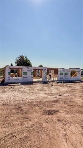 Strong framing = a strong home. This phase locks in structure, load paths, and long-term durability, especially important in coastal climates like PEI. Follow for more behind-the-scenes from our current builds. #leadingedgehomes #pei #homeconstruction modernmethods framingcrew newbuildpei constructionlife | Leading Edge Group