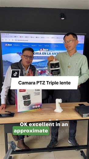 Cámara, PTZ con 3 lentes este modelo de Cámara, nos ayuda con la seguridad perimetral y evita que alguien se ingrese a tu domicilio, negocio u empresa esta vez estuvimos con representantes de fábrica, De Dahua, Technology @DahuaEcuador #cctv #ptz #camarasdeseguridad #venprotech