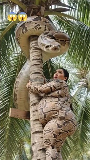 seconds after a woman is wrapped in a giant snake‼️😱😱 #funny #funnyvideo #funnycomedy