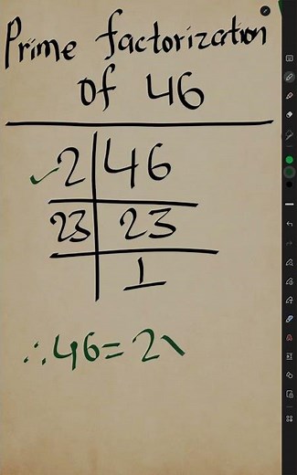 Prime Factors of 46 l Prime Factorization of 46