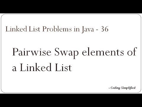 Linked List Problems in Java - 36: Pairwise Swap elements of a Linked List