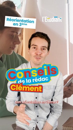 Tu ne sais pas quelle orientation choisir après la 3ème ? 😰 Pas de panique : Voici les 3 conseils de Clément pour bien choisir ton orientation ! 📚 #orientation #collège #formation #astuce #conseil | L'Etudiant