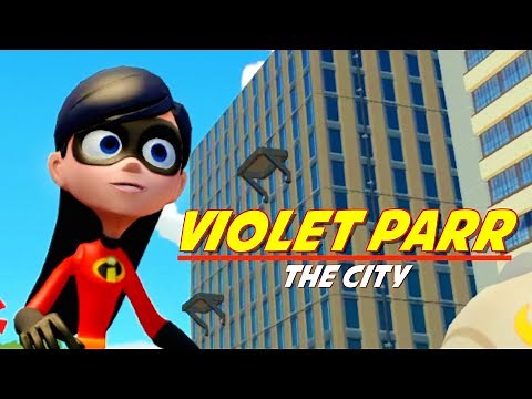 Violet Parr uses her Powers to save the City | The Incredibles | Superhero Violet | Disney Infinity