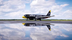 103K views · 2K reactions | Now boarding! Sporting an all-black body with pops of color, our new Peacock livery takes our partnership up a notch. Get the first look here. ✈️ | JetBlue | Facebook