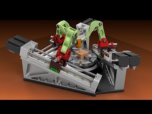 6 Axes Rarallel Robot with Inclined Rails