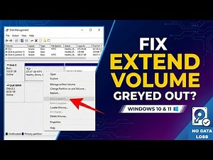 Fix Extend Volume Greyed Out (Not Clickable) - in Windows 10 / 11