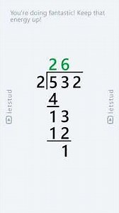 Long Division: 532 divided by 2 | Step-by-Step Math Lesson for Kids & Beginners