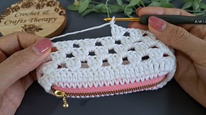 8M views · 70K reactions | DIY Crochet Cute Zip Purse Tutorial. | Crochet & Crafts Therapy | Facebook