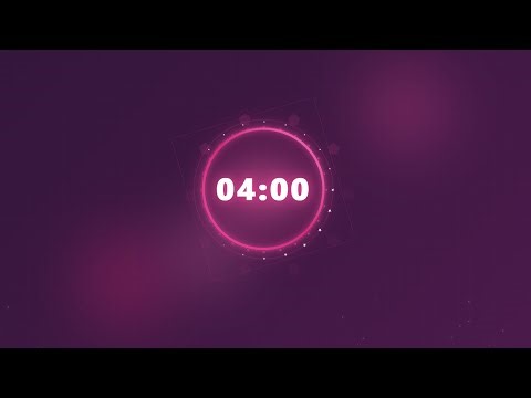 4 Minute Timer ⏱️ | Relaxing Music With Neon Circular Countdown | DevClock