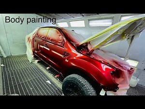 Ford ranger 🔴red metallic repair body painting