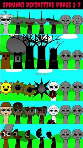 Incredibox Sprunki Definitive Phase 1-7 #incredibox #sprunkimod #sprunki #roblox #shorts #gaming