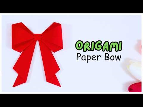 How to Make a Paper Bow | Easy Origami Bow Tutorial (No Glue!)