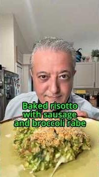 Baked risotto with sausage and broccoli rabe #italianfood #cheflucacorleone