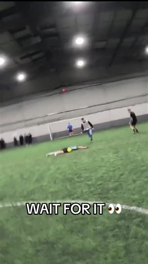 Soccer Player Trips but a Top Corner Goal Follows