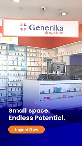 All it takes is a small space to become your own boss. Start your first Generika Drugstore today with our full support. | Generika Drugstore