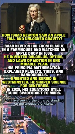 HOW ISAAC NEWTON SAW AN APPLE FALL AND UNLOCKED GRAVITY🍎🌌