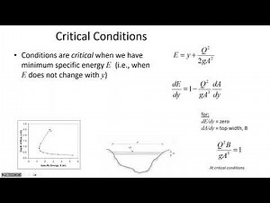 Critical depth, critical slope & bed step - specific energy analysis - CE 331, Class 26 (8 Mar 2024)