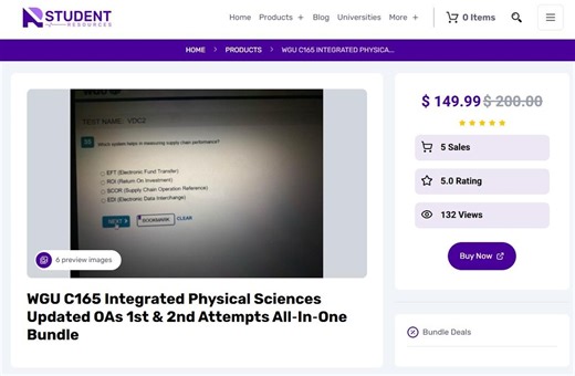 WGU C165 Integrated Physical Sciences Updated Oas 1st & 2nd Attempts All‑in‑one Bundle - Etsy