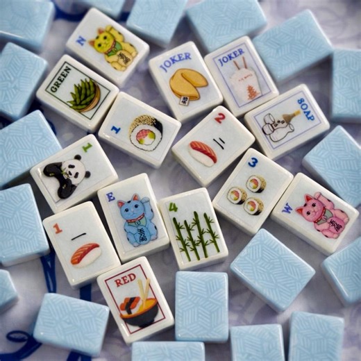 Sushi Themed Mahjong Tiles (152 Tiles) - Etsy
