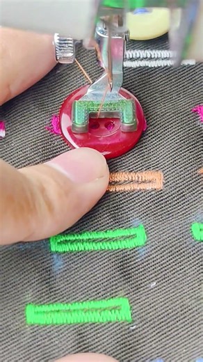 sewing button using a janome sewing machine #sewing