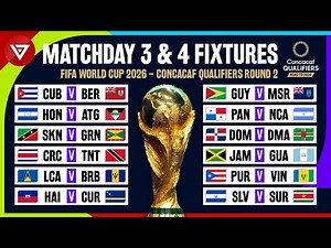 🔴 FIFA World Cup 2026 Concacaf Qualifiers: Matchday 3 & 4 Schedule & Full Fixtures Today