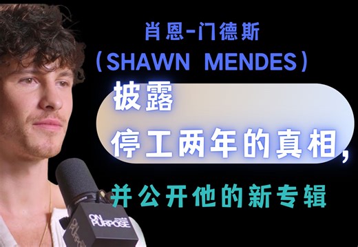 肖恩-门德斯（SHAWN MENDES）披露停工两年的真相，并公开了他的新专辑-【中英字幕】