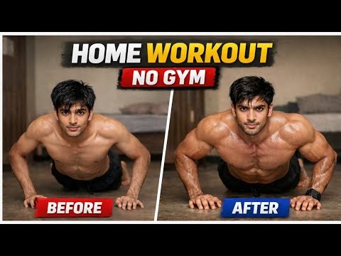 👉 No Gym Full Body Workout | Home Workout for Muscle Gain | Real Body Training
