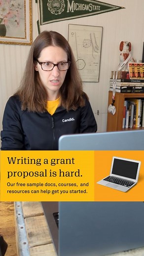 1.2K views · 20 reactions | Grant proposal writing is hard. Instead of starting your grant proposal with a blank page, start with candid's free sample documents, courses, and resources. Visit learning.candid.org to get started. #CandidDotOrg #GrantwritingTips #GrantProposal #GrantWriting #NonprofitsOfInstagram #Nonprofit | Candid | Facebook