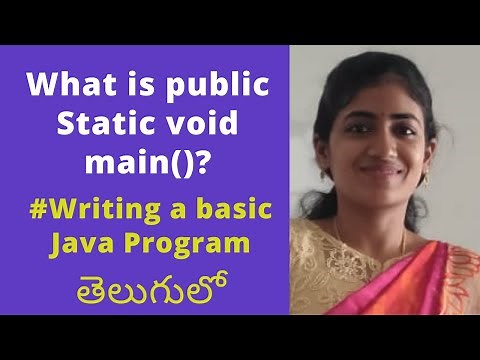 How to write a Java Program.. What is Public Static Void Main?
