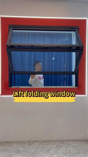 Lift folding window.Folding structure up and down to block rain.#China #aluminium #window #glass #foldingwindow